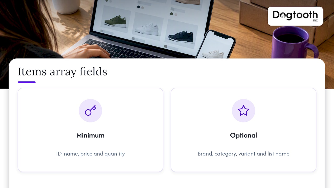 Required and optional GA4 item fields